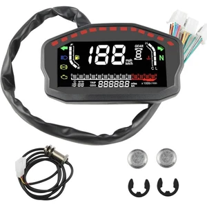 LCD Odometer Instrument Motorcycle Portable Display Panel Digital Speedometer - Bild 1 von 10