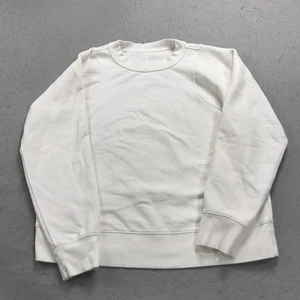 Lululemon Sweatshirt Womens 8? White Perfectly Oversized Cropped Ceewneck Fleece - Picture 1 of 9