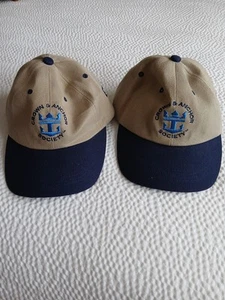 2 Crown & Anchor Society Royal Caribbean Ball Cap Hat Adjustable Cruise - Picture 1 of 12