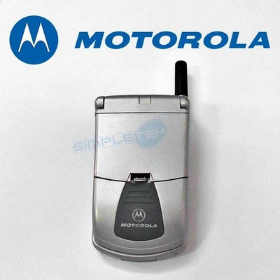 Motorola Startac Cell Phone 130 Gray Silver GSM 1998 Used - Image 1 of 4