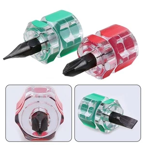 Portable Short Handle For Phillips Slotted Screwdriver Tool Steel Construction - Picture 1 of 12