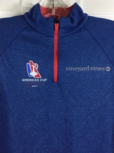 Vineyard Vines 1/4 Zip Pullover Youth XL (18) Blue America’s Cup 2017 Bermuda - Picture 1 of 8