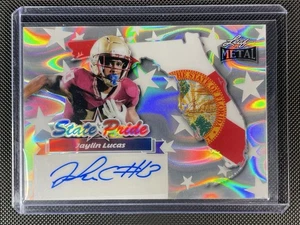Jaylin Lucas RC Auto #D /15. Florida State Seminolen. '25 Blatt Metall State Pride - Bild 1 von 4