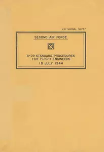91 pg. 2D AIR FORCE AAF B-29 STANDARD PROCEDURES FOR FLIGHT ENGINEERS on Data CD - Picture 1 of 16