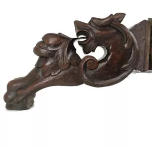 Antique Pair Corbels Hand Carved Wood Architectural reclaimed Salvaged Baroque F - Picture 1 of 10