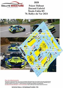 DECALS 1/32 REF 2829 SKODA FABIA R5  POIZOT  RALLYE DU VAR 2024 - Bild 1 von 1