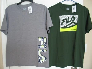 NWT Lot of 2 FILA boys youth XL 18 short sleeve tees t-shirt tops Green & Gray - Picture 1 of 7
