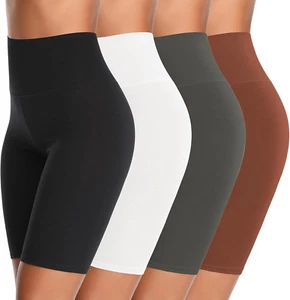 Women'S High Waisted Biker Shorts anti Chafing Cotton Slip Shorts Boy Shorts Und - Picture 1 of 12