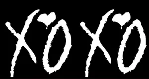 XO Love - Two White Vinyl Decals - Car Truck Windows laptop notebook - Bild 1 von 2