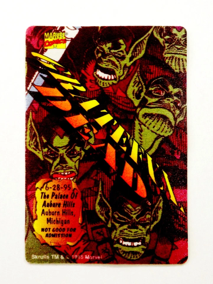 Grateful Dead Backstage Pass Michigan MI Palace 6/28/95 6/28/1995 Skrulls Marvel - Image 1 of 4