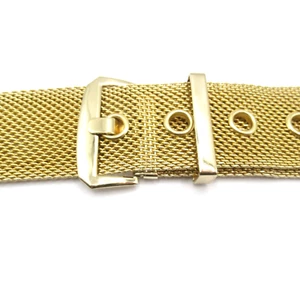 Mesh Belt Vintage 1970s Disco Era Wide Metal Gold Tone - Picture 1 of 8