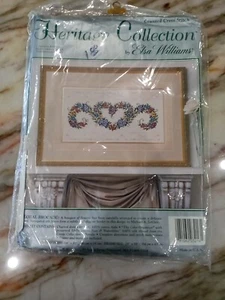 Heritage Collection Elsa Williams Floral Brocade Cross Stitch Kit 03216 18"x10" - Picture 1 of 5
