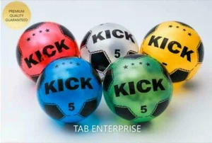 BRAND NEW PLASTIC FOOTBALL 10" FLAT UN-INFLATABLE - Multi Quantity Kick - Picture 1 of 8