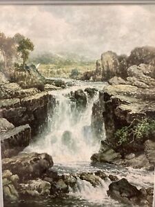 Charles A. Bool (1876-1942) - Early 20th Century Watercolor, Waterfalls Framed