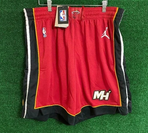 Men Jordan NBA Miami Heat Red Shorts Edition Basketball CV9566-608 Size XXL (46) Cover