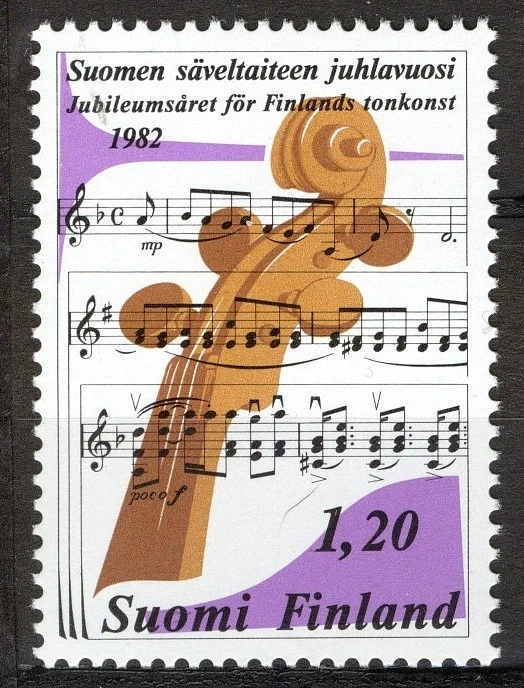 Finlandia 1982, Juego de arte sonoro finlandés MNH, Mi 896 Foto 1 de 1