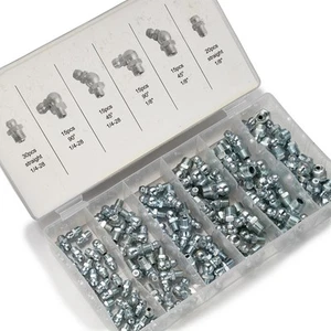 110pc SAE Hydraulic Grease Fitting Assortment Set - Picture 1 of 1