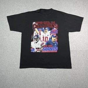 New York Giants 2008 Super Bowl XLII Champions T-shirt Men's Sz M Double-Sided - Picture 1 of 6