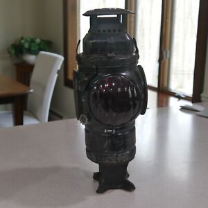 Vintage Railroad Adlake Non Sweating Lamp Chicago ~ Caboose 1 Red Lens