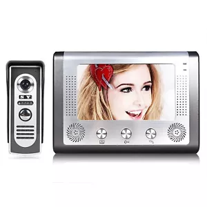 7 inch LCD Video Door Phone Doorbell Intercom Camera + Monitor Night Vision Kit - Picture 1 of 20