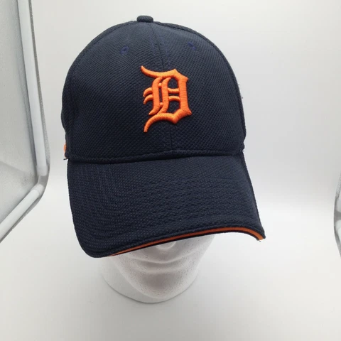 Detroit Tigers New Era Authentic Batting Practice Cap Navy Blue Orange Full Back Cover