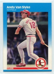 1987 Fleer Baseball - #311 - Andy Van Slyke - St. Louis Cardinals - Picture 1 of 1
