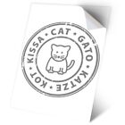 1 x Vinyl Sticker A2 - BW - Cat Language Gato Katze Kot Kissa #39840