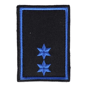 Dienststellungsabzeichen 2 Sterne blau + Paspel - Picture 1 of 1