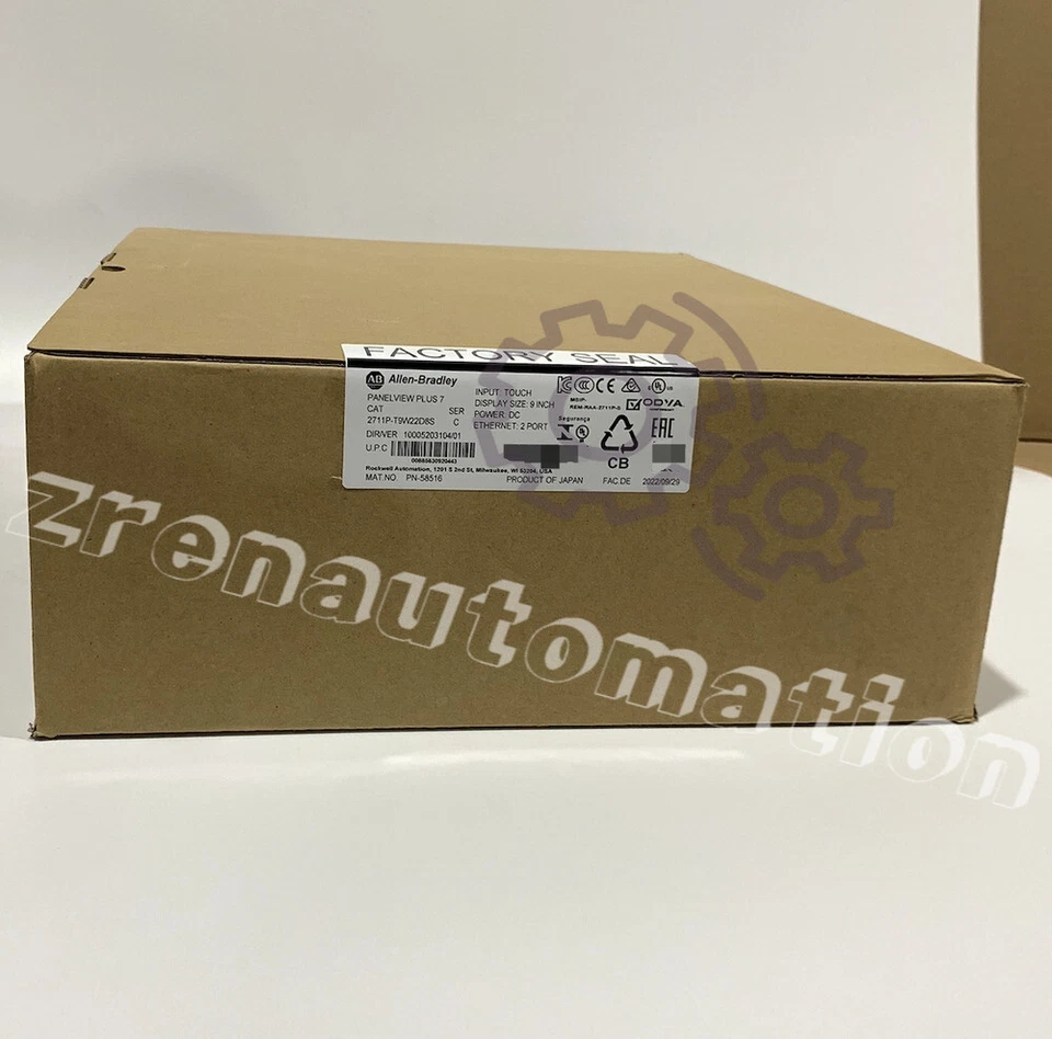 Allen-Bradley PanelView Plus 7 Standard Terminal 2711P 9" DLR Ethernet, Branded Panel