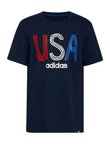 Adidas Boys USA graphic t shirt size L - Picture 1 of 7