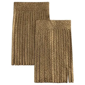 Realeather(R) Crafts Deerskin Fringe 2"X3" 2/Pkg-Metallic Bronze - Picture 1 of 2