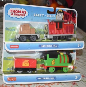 Thomas & Friends SALTY & PERCY MOTORIZED LOT OF 2 NEW - Picture 1 of 10
