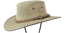Barmah Canvas Drover Cooler Hat with Chin Cord