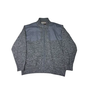 Orvis Wollmischung Full Zip Pullover Jacke Herren XL grau kariert gefüttert - Bild 1 von 8