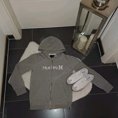 Sweatjacke Hurley grau M L 40 42 44 Kapuzenpullover warm gefüttert baumwolle Top - Bild 1 von 4