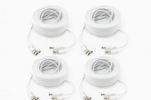Cable BNC de 60 pies/100 pies para productos de seguridad, blanco, paquete de 4 - Imagen 1 de 1