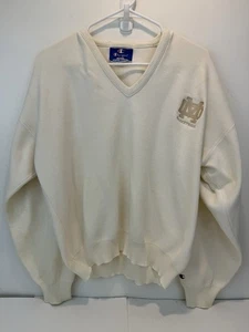 Vintage Champion Notre Dame Basketball Pullover Damen Large weiß V-Ausschnitt ND NCAA - Bild 1 von 16