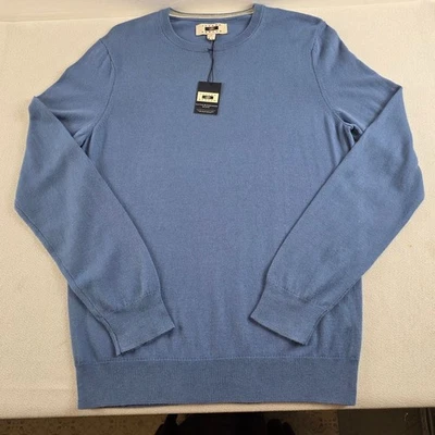 全新 Joseph Abboud 羊绒混纺毛衣 浅蓝色 男式 Lg — 第 1/4 张图片