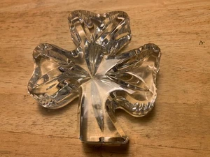 Vintage Waterford Crystal Sawtooth Diamond Cut 3 Leaf Clover Shamrock 4.25" - Picture 1 of 6