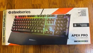 SteelSeries Apex Pro Mechanical Gaming Keyboard Adjustable Actuation OLED Screen - Picture 1 of 3