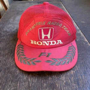 Vintage Honda F1 Formel 1 GP Racing Cap rot signiert von Yoshitoshi Sakurai - Bild 1 von 7