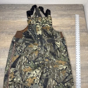 Cabela's Camo Bibs  XL Mossy Oak Break Up Quilt Lined Hunting Overalls Zip B4 - Picture 1 of 8