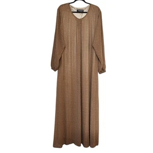 Maxi Vestido Maag Moda Minneapolis Mujer Manga Larga Talla L/XL Beige Forrado - Imagen 1 de 10