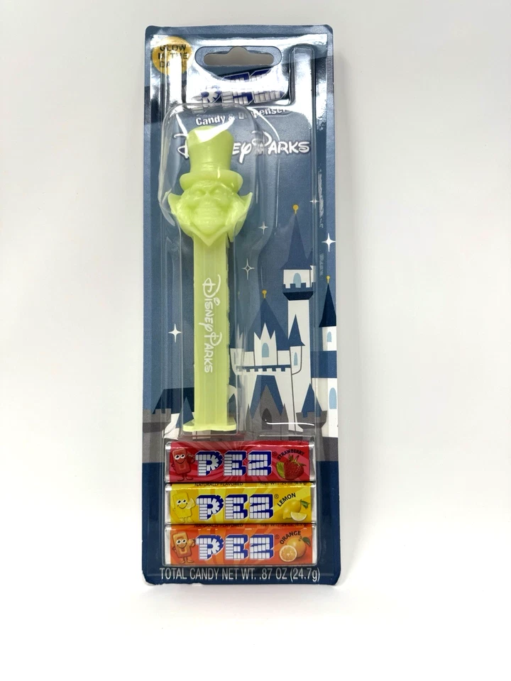 Disney Parks 2025 Haunted Mansion Hatbox Ghost Glow Dark Pez Dispenser NEW - Image 1 of 1