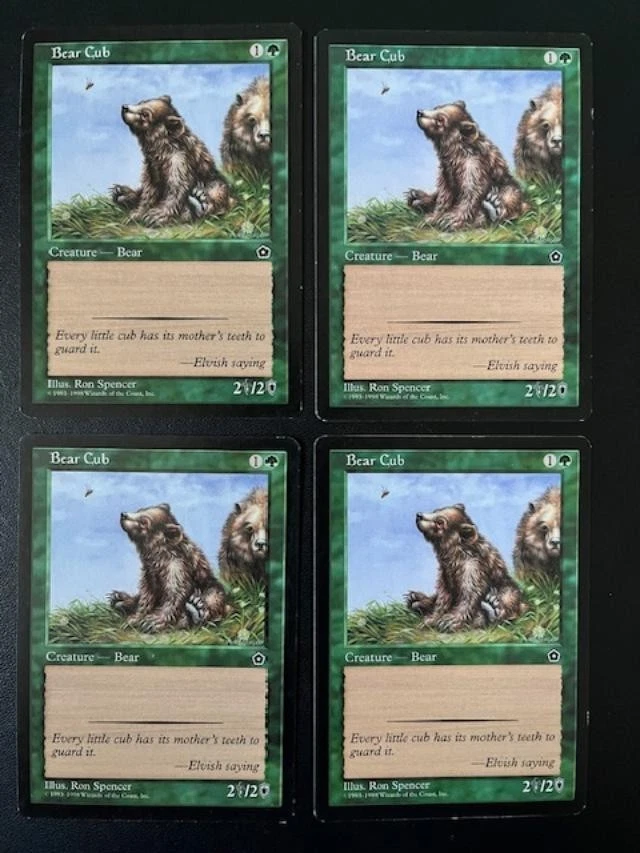 MTG- Bear Cub x4 - Portal Second Age - Image 1 of 1