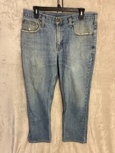 Carhartt jeans men’s 34x30 Holter Relaxed Fit Denim Straight Leg Logo 101483 - Picture 1 of 19