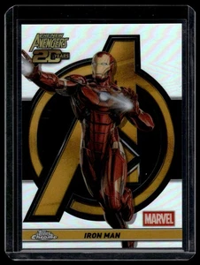 2025 Topps Chrome Marvel #AV-9 Iron Man The New Avengers 20th Anniversary - Picture 1 of 2