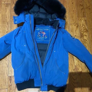 Moose Knuckles Blue Bomber Jacket Women - Picture 1 of 5