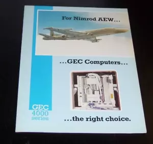 FOR MIMROD AEW...GEC COMPUTERS...THE RIGHT CHOICE GEC4000 BROCHURE Sept 1986 - Picture 1 of 6