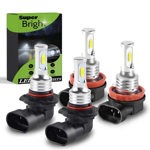 H11 9005 LED Headlight Super Bright Bulbs Kit 1000K White 360000LM High/Low Beam - Picture 1 of 13